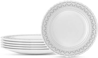 BOROSIL Classic 100% bone ash free Quarter plate 7.5"(6 pcs) set Half Plate