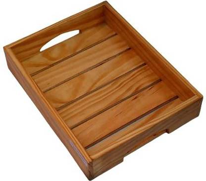 Saharanpur Heritage and Craft Premium Pinewood Wooden Serving Tray For Lunch Breakfast Decoration for Home Tray