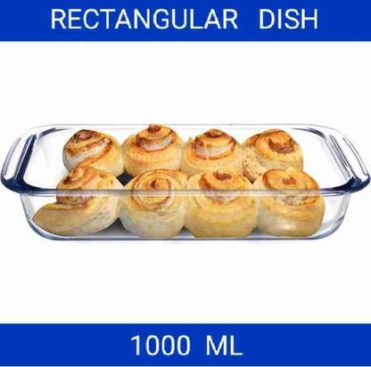 DULARIYA 1000ml Clear Glass Baking Dish for Oven Cooking Casserole Dish Rectangular Baking Dish