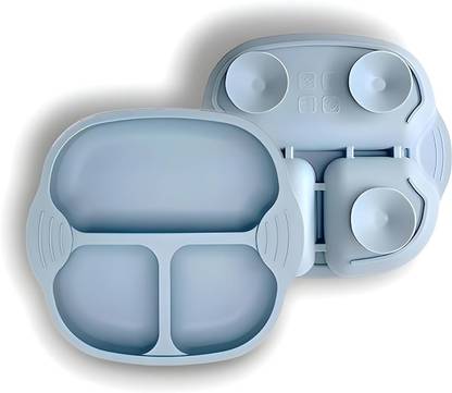 GATHA SALES Baby Dish Blue  - Silicon