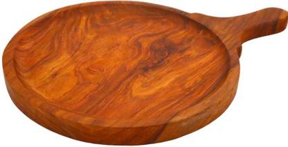 Estival craft Wooden Pizza Pan Snack Serving Tray with Handle Baking Purpose Pizza Tray Pizza Tray