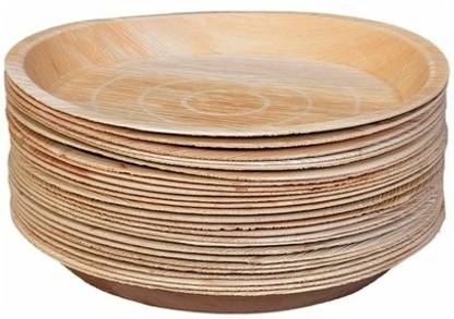 A Cube 10 inch Areca Leaf Plates (Traditional Paakumatta Plates) Dinner Plate
