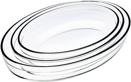 Red-Rubby Glass Baking Dish Serving Tray,Transparent,Microwave Oven Dishwasher Freezersafe Baking Dish
