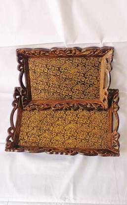 SS WOOD HANDICRAFT WOODEN TRAY Tray