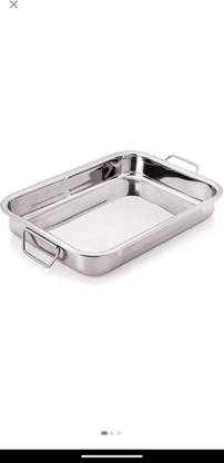 RKPL Oval Bakeware Safe and Ovan safe Borosilicate Glass Bowl 2400 ml Set of 1 Clear Butter Dish