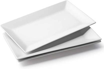 BARCROCK Premium Rectangular Serving Tray for Party Food Appetizer Snack Salads Sushi Tray