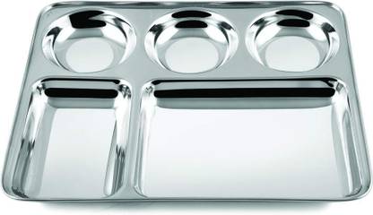 PNB 5 in 1 Portion Tray Round Stainless Steel Dinner Plate