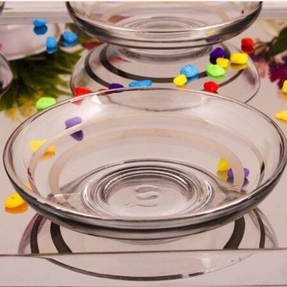 PASABAHCE Imported Tea Plate, Snack Plate, Chutney Plate, Saucer, Diameter 102mm, Made in Turkey Chutney Plate