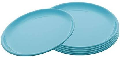 Everbuy best quality unbreakable ,bpa free polypropylene dinner plates .aqua blue(set of 6) Dinner Plate