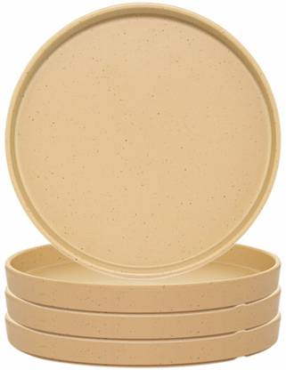 Servewell Thali Small Plate Set - Dots Yellow Half Plate