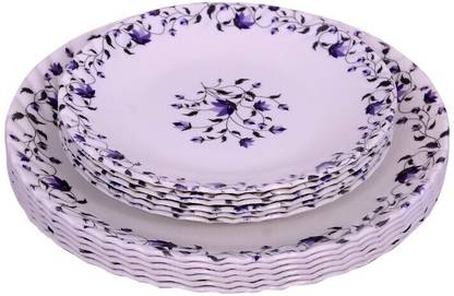 CARNIVAL SMART ROUND MODEL NO-501,10 INCH FULL PLATE AND 7 INCH HALF DINNER PLATE SET 12 PCS OF MELAMINE Dinner Plate