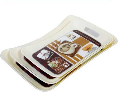 jhaboos Regular serving tray set of three small, medium ,large (set of 3) Tray