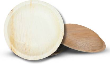 चिखिल Areca Leaf Disposable Plates डिनर प्लेट