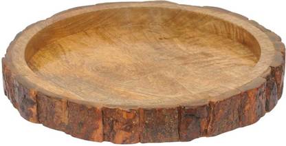 Estival craft Wooden Round Snack Serving Tray Pizza Tray Tray