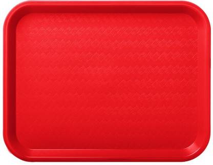 Everbuy Fast Food Tray Restaurant Trays Serving Tray 11 inch x 14 inch (RED) (MADE IN INDIA ) Tray