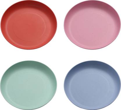 openZest Lightweight Wheat Straw Plates, Unbreakable Deep Dinner Plates (4Pcs). Dinner Plate