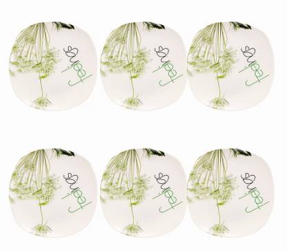 SWIFTSTYLES Melamine Crockery Half Plate(20cm Diameter, White Feeling Half Plate
