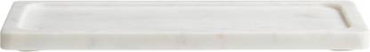 KRAFT CLOUDS White Marble (Stone) Long Tray | Rectangular 17x6.5 inch For Home decor/Serving Tray