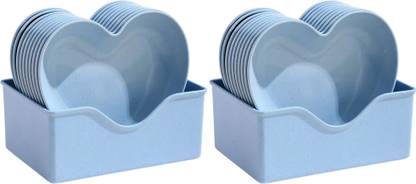YELONA Heart Shape Dessert|Appetizer|Salad|Snack Plastic Plates - Party, Serving,Dinner Quarter Plate