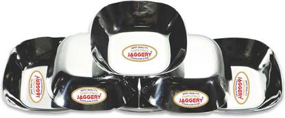 JAGGERY Multipurpose Sturdy and Durable Square Halwa Sweet Plate (Dia: 10cm, 150ml) Half Plate