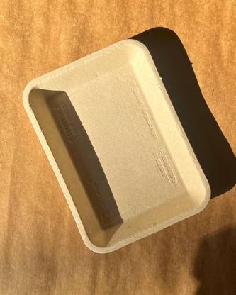 qudrat Rectangular Natural Disposable Plates (7 In)| Eco-Friendly Use & Throw Plates Dinner Plate