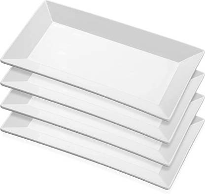 BARCROCK Premium Rectangular Serving Platters Trays for Party Food Appetizer Snack Salads Tray