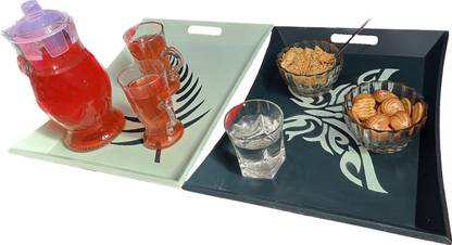THE DUTT CREATIONS CLASSIC WOODEN SERVING TRAY FOR HOME DECOR Tray