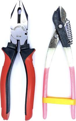 PERFECT TECH COMBO OF 8" PLIER & 8" KATIYA TIN CUTTER HEAVY DUTY Lineman Plier