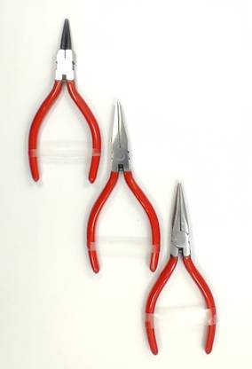 PERFECT TECH 3 PCS Mini Nose Pliers Set Round Nose Plier