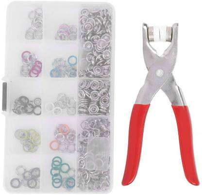 FGG 100pc multicolour Button Thickened Fasteners Kit Metal Five Claw Buckle Set Punch Plier