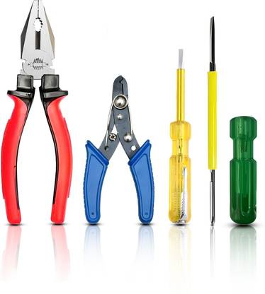 PRECISTO HGCM145M1 Combination Pilash with Wire Cutter,Line Tester,2in1 Screwdriver Lineman Plier
