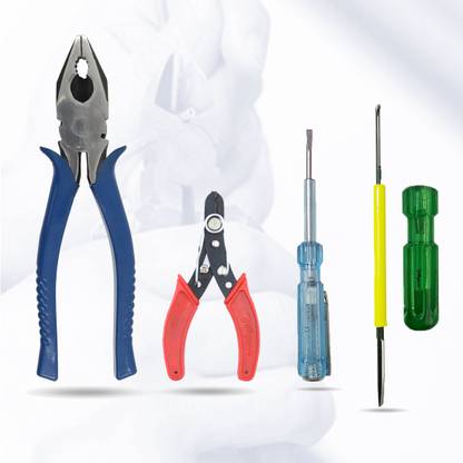 Hillgrove HGCM505M1 8"inch Combination Pilash with Wire Cutter, Line Tester,Screwdriver Lineman Plier