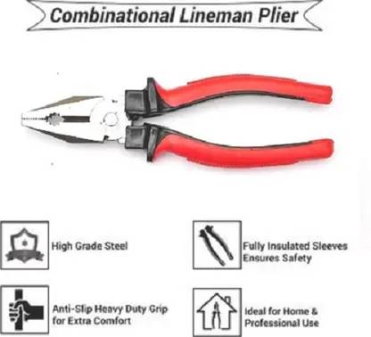 One Stop Shop Red and black best combination plier Lineman Plier Lineman Plier
