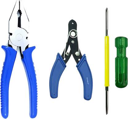 FADMAN Pack 3 Plier Combo Kit | Wire Cutter | Screwdriver | Lineman Plier