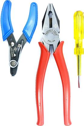 PERFECT TECH PPL-08R+TESTER+STRIPPER SET Lineman Plier