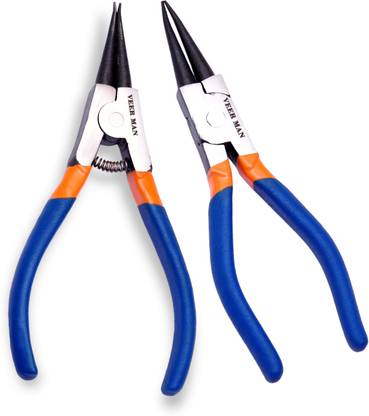 Veerman Pack of 2 circlip plier Outer straight and inner straight Circlip Plier