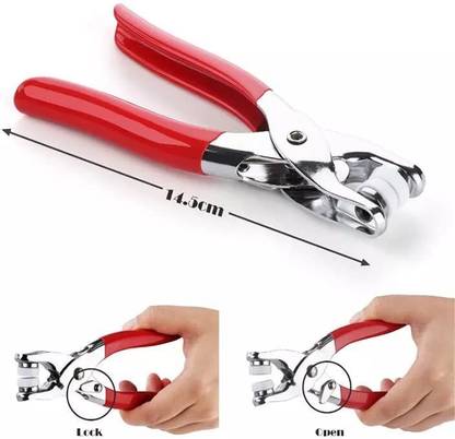 SILINET ENTERPRISE Hand Pressure Plier DIY Sewing Buttons Set for Clothing Combination Snap Ring Plier
