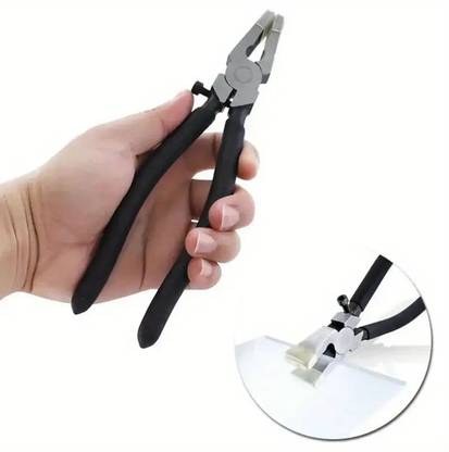 AS TOOL CENTER 1pc Flat Nose Pliers With Adjustable Screw/ Spring, Glass And Circlip Plier