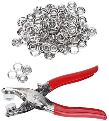 TRIVYOM 200 Set Snap Button With Plier Punch Plier (Length : 6 inch) Punch Plier
