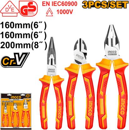 INGCO Insulated Pliers Set Pincer Plier