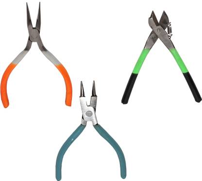 Digital Craft Long Flat Nose,Round Nose,Steel Cutter , Needle Nose Plier