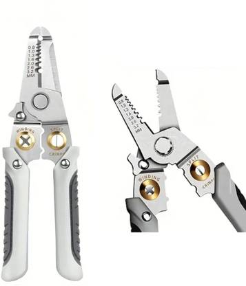 RanPra 6 in 1 Multifunction Wire Stipper & Pliers Tool Slip Round Nose Plier