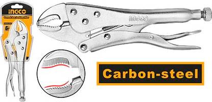 INGCO HCJLW0210 Curved Jaw Locking Round Nose Plier