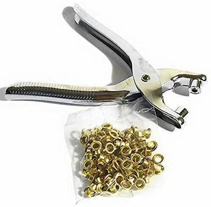 SHUANG YOU Grommet Eyelet Setting Plier Gold Eyelets Grommets Tool Kit for Leather Punch Plier