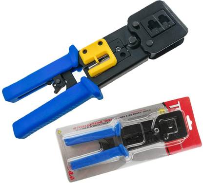 kathiriyas 56 Advance Heavy Duty RJ45 Crimping Tool for Pass Through Connector RJ11 & RJ45 Plugs Manual Crimper