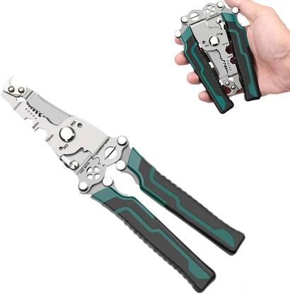 QXORE Multi-Purpose Electrical Stripping Tool Wire Stripper & Crimping Tool Needle Nose Plier