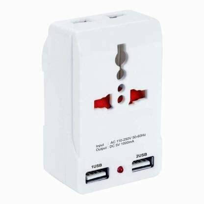SPIRITUAL HOUSE Multi Plug Adapter with USB Port , 3 Pin Modular Travel Universal Multiplud Worldwide Adaptor