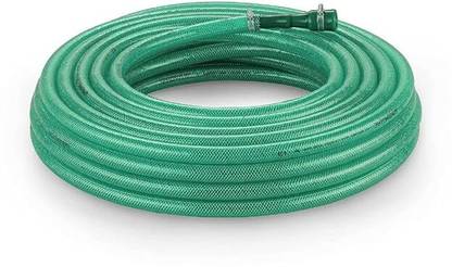 RAMA PIPE 20 meter (65 feet), 0.5 inch braided 3 layered heavy duty water hose connector and clamps water gardening cleaning out door indoor use Hose Pipe