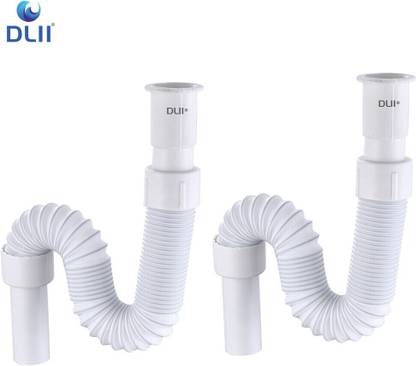 DLII PVC Waste Pipe | Flexible Pipe for Bathroom Wash Basin & Kitchen Sink 300 mm Plumbing Pipe