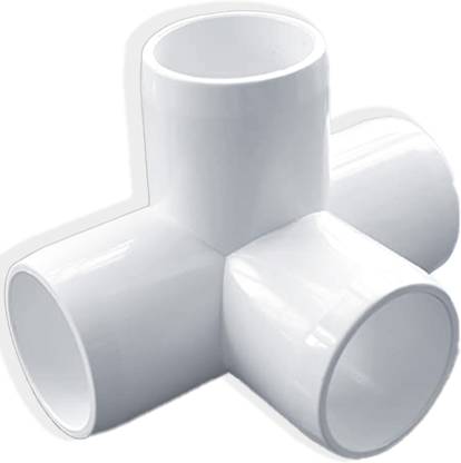 DEHRAN UPVC 4-way Elbow 1" inchi for Greenhouse, Tent Connection, Furniture Pipe Joint 32 mm Plumbing Pipe